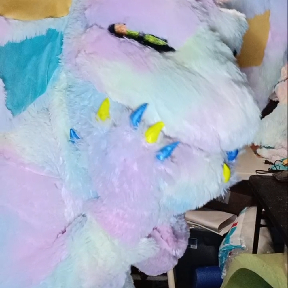 Rainbow Pink Dragon Fursuit